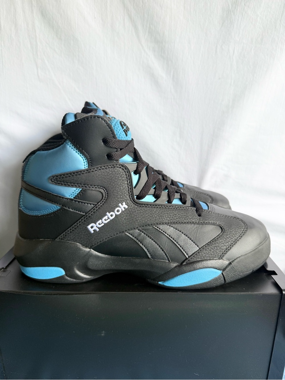 AUTHENTIC Reebok Shaq Attaq Black Azure size 11 HR0499 2023 VNDS